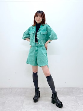 「PAGEBOY（ページボーイ）のアイテム（サンダル）」を使った、ayaさん（レディース・152cm）の春コーディネート