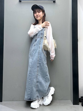 「アイテム（ワンピース/ドレス）」を使った、ayaさん（レディース・152cm・20代）の春コーディネート
