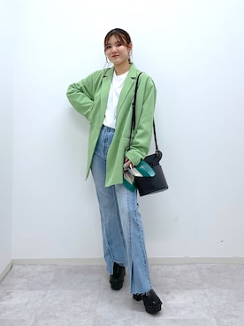 「PBLIM（ページボーイリム）のアイテム（テーラードジャケット）」を使った、ayaさん（レディース・151cm）の春コーディネート