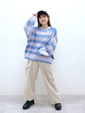 「PBLIM（ページボーイリム）のアイテム（ブーツ）」を使った、ayaさん（レディース・152cm）の秋コーディネート