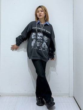 「PAGEBOY（ページボーイ）のプラットチャンキースニーカー（スニーカー、ブラック系）」を使った、ayaさん（レディース・152cm）の秋コーディネート