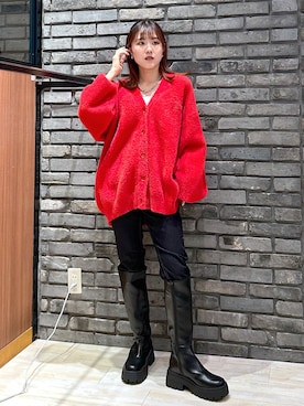 「PAGEBOY（ページボーイ）のリップスキニーデニム（デニムパンツ）」を使った、ayaさん（レディース・152cm）の秋コーディネート