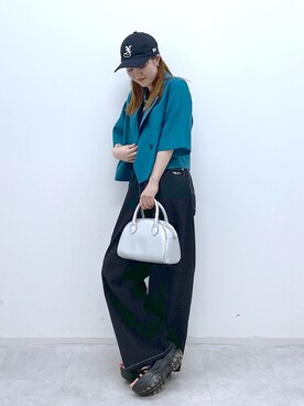 「PBLIM（ページボーイリム）のPAGEBOYLIM/カツラギスケーターパンツ（その他パンツ）」を使った、ayaさん（レディース・152cm）の夏コーディネート