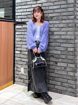 「PAGEBOY（ページボーイ）のレトロボストンBAG（ショルダーバッグ）」を使った、ayaさん（レディース・152cm）の秋コーディネート