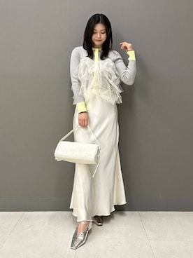 「綺麗めコーデ」｜「アイテム（キャミソール）」を使った、おみさん（レディース・157cm）の春コーディネート