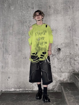 「Dr. Martens（ドクターマーチン）のアイテム（その他シューズ）」を使った、yuさん（メンズ・167cm）の夏コーディネート