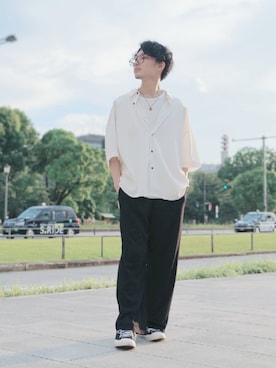 「EDDEN ELLEN（エデンエレン）のアイテム（シャツ/ブラウス）」を使った、yuさん（メンズ・167cm）の夏コーディネート