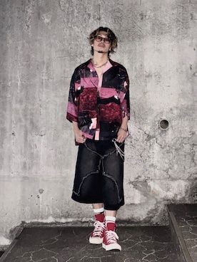 「GRANCY（グランシー）のアイテム（財布/小物）」を使った、yuさん（メンズ・167cm）の夏コーディネート