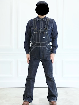 「オーバーオール」｜overall834さん（メンズ・171cm）の春コーディネート