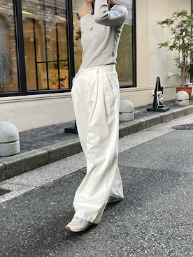 El mar コットンタックストレートパンツを使った人気