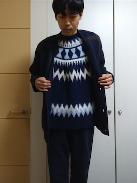 「Right-on（ライトオン）のアイテム（パンツ）」を使った、560610さん（メンズ・178cm）の冬コーディネート
