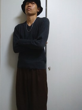 「URBAN RESEARCH（アーバンリサーチ）のアイテム（帽子）」を使った、560610さん（メンズ・178cm）の秋コーディネート