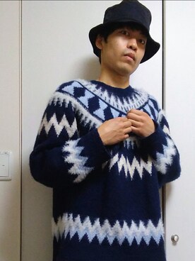 「URBAN RESEARCH（アーバンリサーチ）のアイテム（帽子）」を使った、560610さん（メンズ・178cm）の冬コーディネート