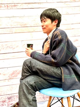 「LAKOLE（ラコレ）のアイテム（ジャケット/アウター）」を使った、560610さん（メンズ・178cm）の冬コーディネート