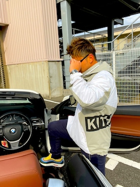 「AIR MAX」｜「アイテム（スウェットパンツ）」を使った、okapi1さん（メンズ・170cm）の夏コーディネート