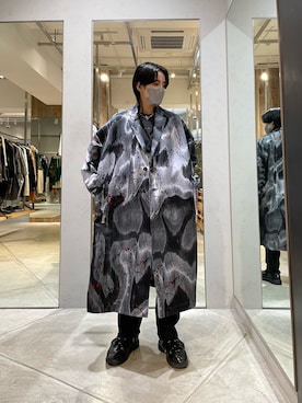 「JOHN LAWRENCE SULLIVAN（ジョンローレンスサリバン）のアイテム（ジャケット/アウター、グレー系）」を使った、yumekaさん（レディース・160cm）の春コーディネート