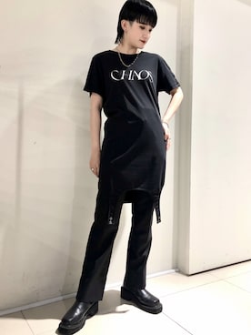 「JOHN LAWRENCE SULLIVAN」｜「アイテム（スラックス）」を使った、yumekaさん（レディース・160cm）の夏コーディネート