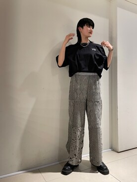 「AULA AILA（アウラアイラ）の【別注】AULA AILA/アウラアイラ/レースパンツ（その他パンツ、グレー系）」を使った、yumekaさん（レディース・160cm）の冬コーディネート