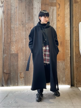 「ADDICT NOIR（アディクトノアー）のアイテム」を使った、yumekaさん（レディース・160cm）の冬コーディネート
