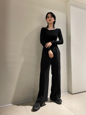 「ADDICT NOIR（アディクトノアー）のアイテム」を使った、yumekaさん（レディース・160cm）の春コーディネート