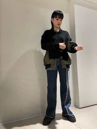 Risley（リズレー）の「Risley/リズレー/異素材組合せニット（ニット