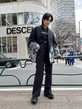 「JOHN LAWRENCE SULLIVAN」｜「アイテム（スウェット）」を使った、yumekaさん（レディース・160cm）の春コーディネート