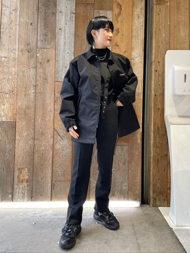 「UNDERCOVER（アンダーカバー）のアイテム（ブルゾン）」を使った、yumekaさん（レディース・160cm）の冬コーディネート