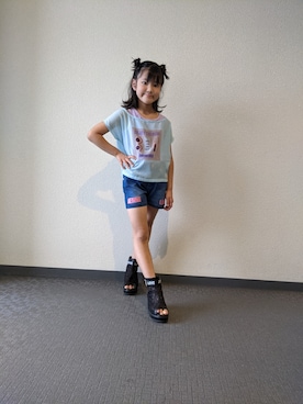 「アイテム（サンダル）」を使った、sayaka013さん（キッズ・128cm）の夏コーディネート