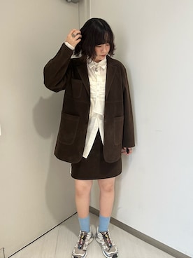 「アイテム（その他アウター）」を使った、咲弥さん（レディース・163cm）の秋コーディネート
