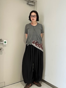 「KBF（ケイビーエフ）のアイテム（トップス）」を使った、咲弥さん（レディース・163cm）の春コーディネート