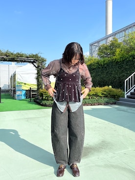 「アイテム（キャミソール）」を使った、咲弥さん（レディース・163cm・10代）の夏コーディネート
