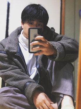 「KANGOL（カンゴール）のアイテム（ブルゾン）」を使った、toramaru75さん（メンズ・181cm）の秋コーディネート