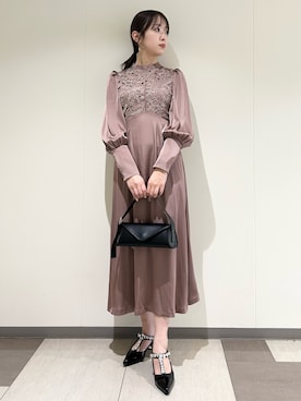 「LILY BROWN（リリーブラウン）のアイテム（パンプス）」を使った、juriさん（レディース・167cm）の冬コーディネート