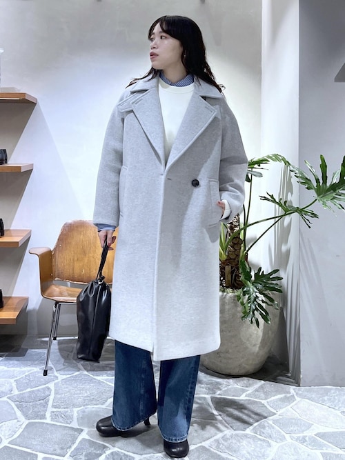 ウールボンディングラグランロングコート（ステンカラーコート）｜ADAM