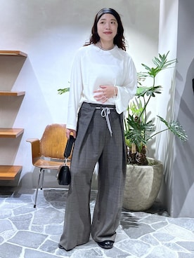 「アイテム（ヘアバンド）」を使った、Hikariさん（レディース・164cm）の秋コーディネート
