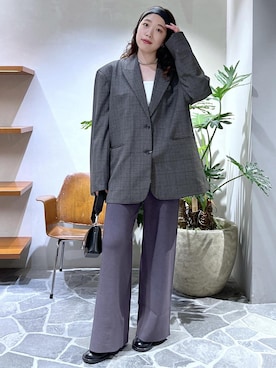 「アイテム（ヘアバンド）」を使った、Hikariさん（レディース・164cm）の秋コーディネート