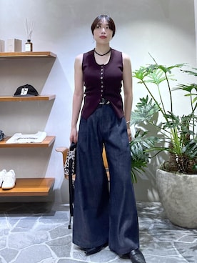 「アイテム（ベスト）」を使った、Hikariさん（レディース・164cm・20代）の夏コーディネート