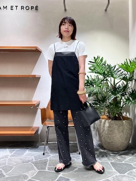 「FEMME」｜「アイテム（ジャンパースカート）」を使った、Hikariさん（レディース・164cm）の夏コーディネート