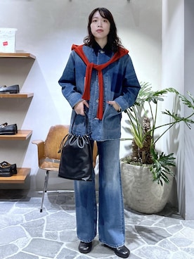 「アイテム（カバーオール）」を使った、Hikariさん（レディース・164cm）の秋コーディネート