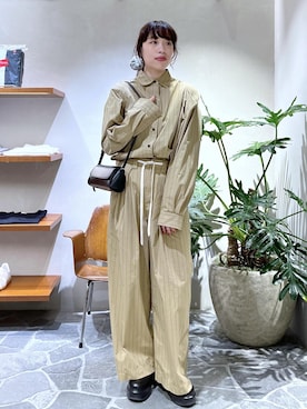 「ADAM ET ROPE'（アダムエロペ）のアイテム（スラックス）」を使った、Hikariさん（レディース・164cm）の秋コーディネート
