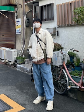 「niko and...（ニコアンド）のアイテム（ブルゾン）」を使った、Hanghangyeahさん（メンズ・170cm）の冬コーディネート