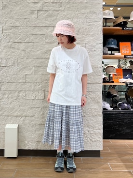 「kaorinomori（カオリノモリ）のアイテム」を使った、tsukushiさん（レディース・157cm）の夏コーディネート