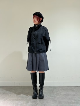 「override 」｜「アイテム（ハンチング/ベレー帽）」を使った、tsukushiさん（レディース・157cm）の秋コーディネート