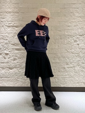 「OVERRIDE（オーバーライド）のアイテム（キャップ）」を使った、tsukushiさん（レディース・157cm）の春コーディネート