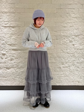 「arth（アース）のアイテム（帽子）」を使った、tsukushiさん（レディース・157cm）の冬コーディネート