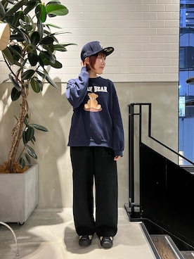 「シンフルコーデ」｜「アイテム（帽子）」を使った、tsukushiさん（レディース・157cm）の冬コーディネート