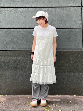 「kaorinomori（カオリノモリ）のアイテム」を使った、tsukushiさん（レディース・157cm）の夏コーディネート
