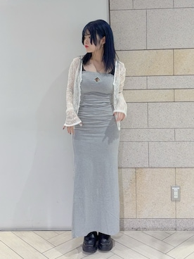 「レースカーディガン」｜Renaさん（レディース・152cm・20代）の夏コーディネート