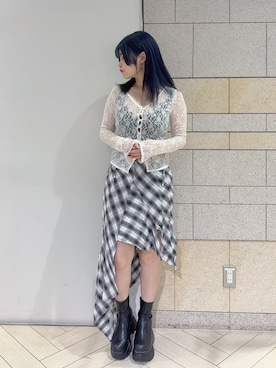 「レーストップス」｜Renaさん（レディース・152cm）の夏コーディネート
