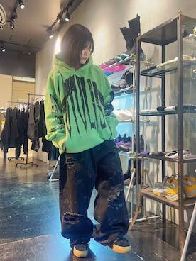 「パーカーコーデ」｜Renaさん（レディース・152cm・20代）の冬コーディネート